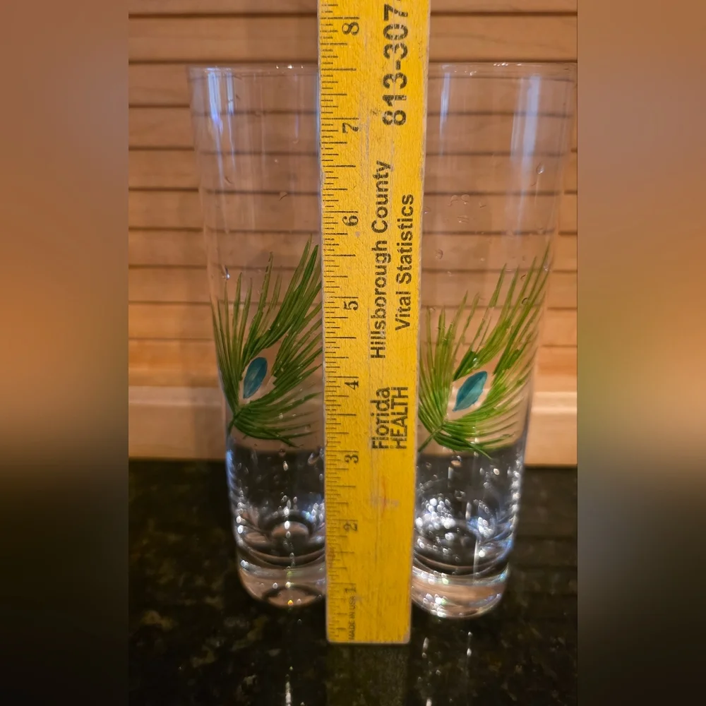 Set of 2 Z Gallerie Peacock Feather 8